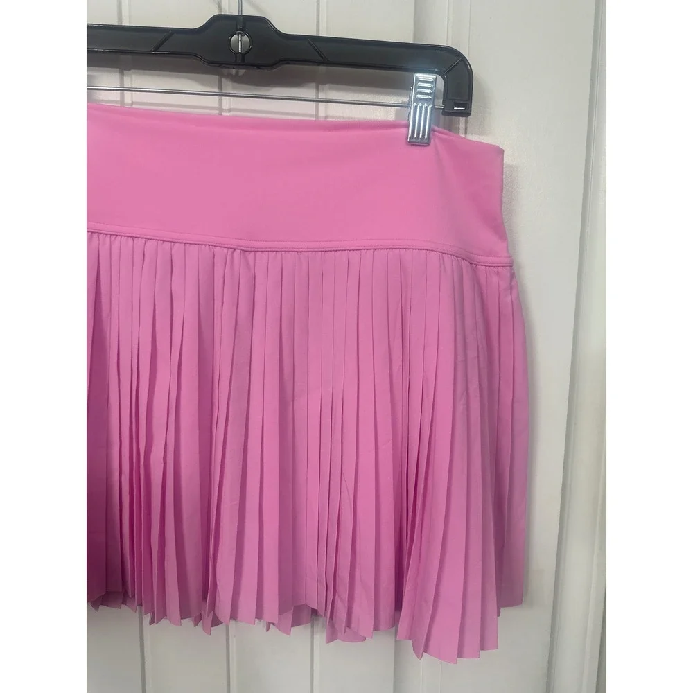 Aerie OFFLINE Pleated Tennis Skirt Pink Athletic Skort XL 170-6498-1148